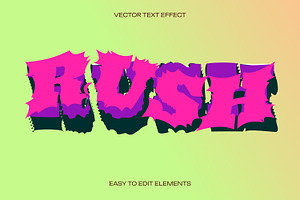 Rush Text Effect Design, a Layer Style Add-On by CreativeShaper