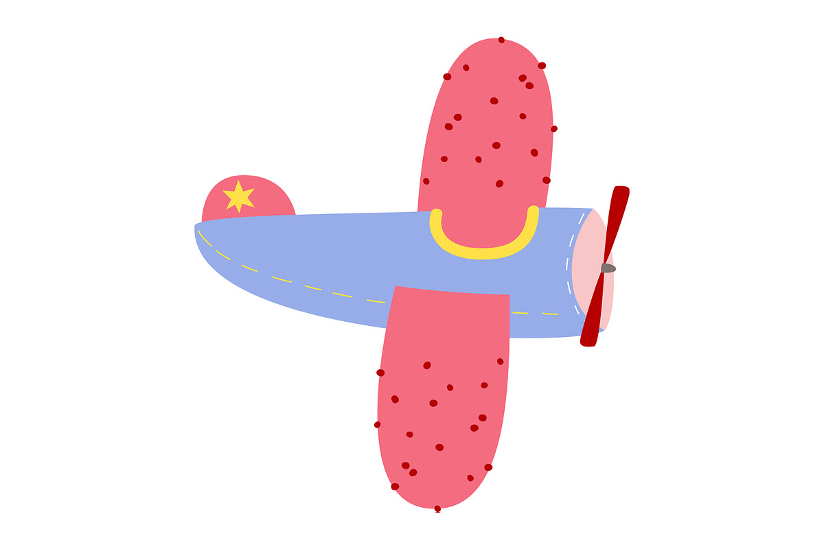 12 Hand-Drawn Cute Airplanes Clipart, a Transportation Illustration by the_myro (Photo 11 of 13)