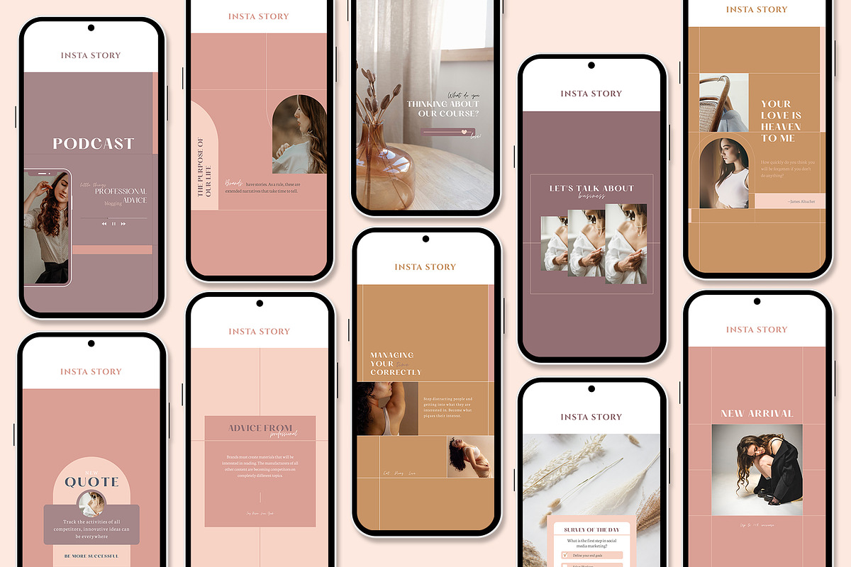 100 Multipurpose Instagram Templates, a Social Media Template by Lafnaeri