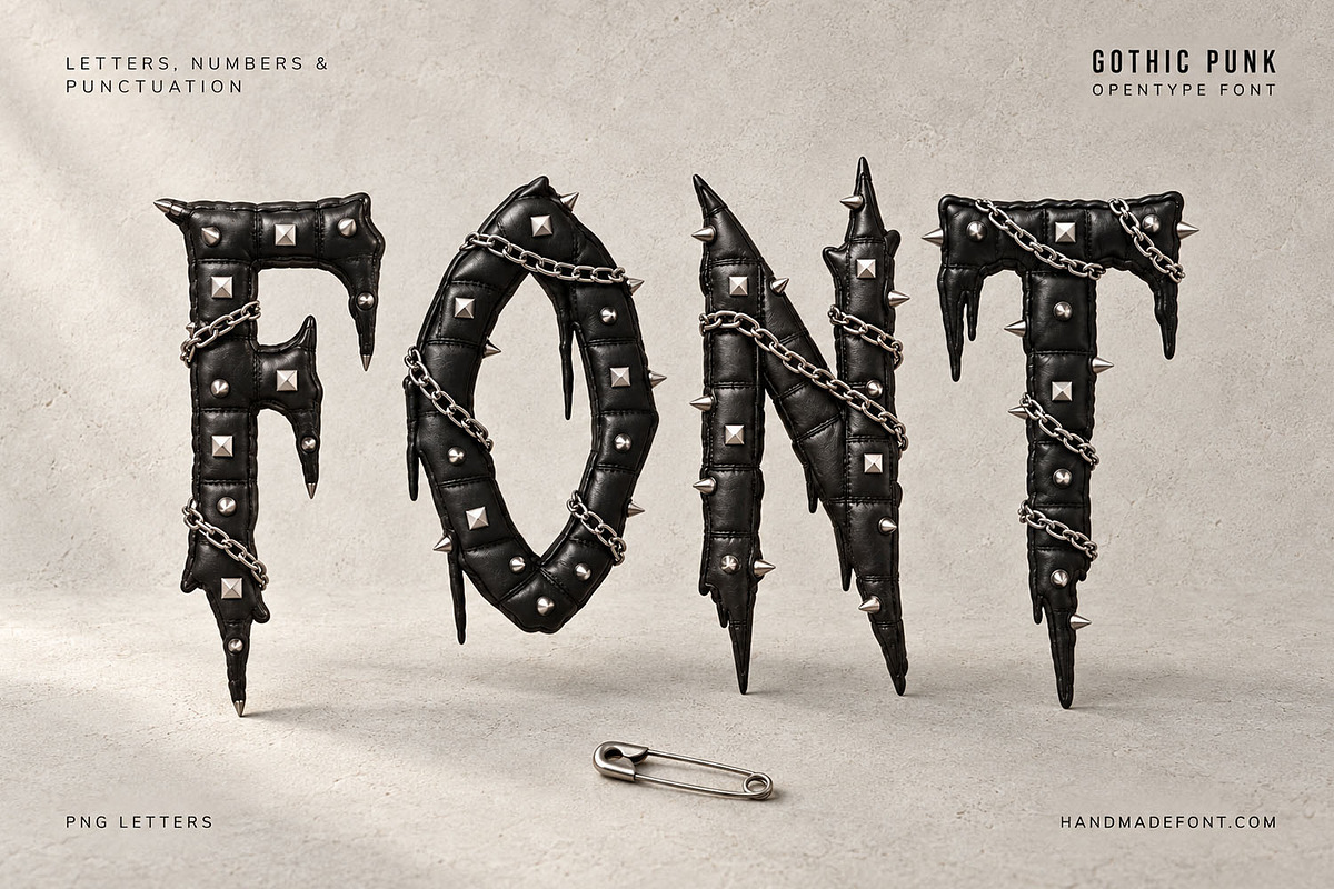 Gothic Punk Font, a Blackletter Font by Handmadefont (Photo 1 of 15)