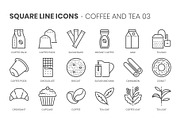 Square line icons, an Outline Icon by Howcolour (Thumbnail 48 of 85)