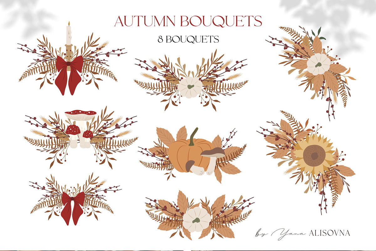 Vintage Autumn collection, a Seasonal Illustration by Alisovna (Photo 7 of 12)
