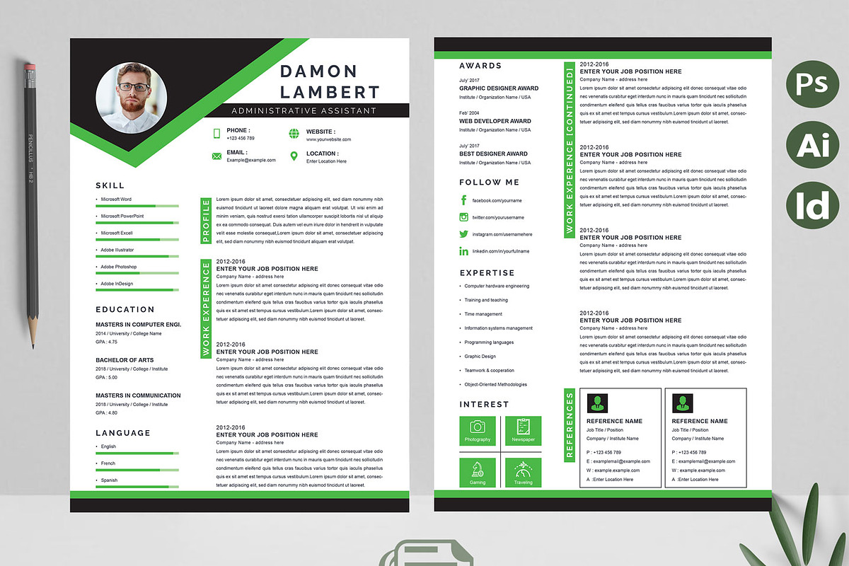 Administrative Assistant Resume, a Resume Template by Attractive Resume (Photo 2 of 3)