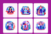 Women Day Illustrations Set, a Person Illustration by Brickclay (Thumbnail 10 of 13)