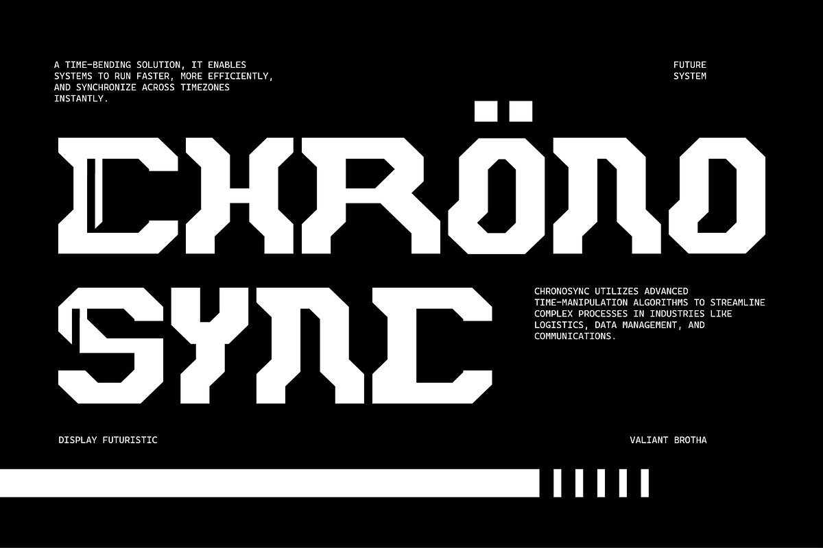 VB Reelhoman - Futuristic Font, a Sans Serif Font by VALIANTBROTHA (Photo 3 of 8)