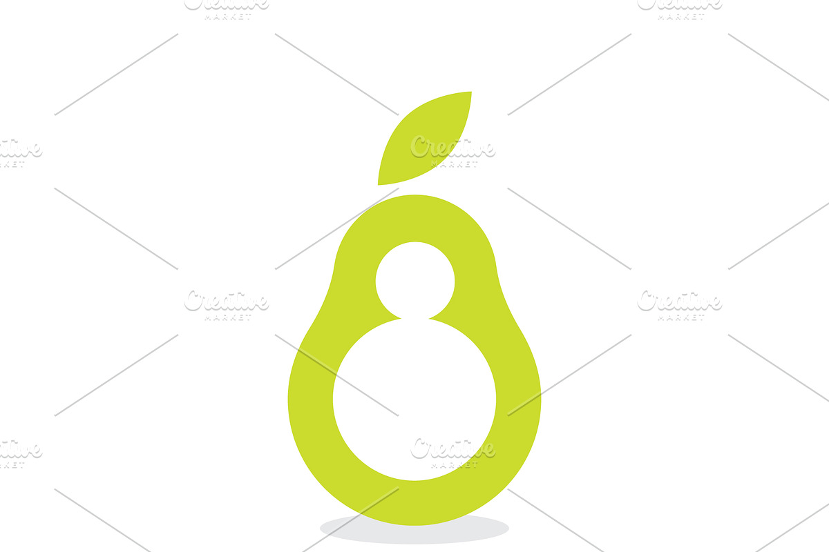 Avocado fruit logo template, healthy, a Graphic by T.Vooka