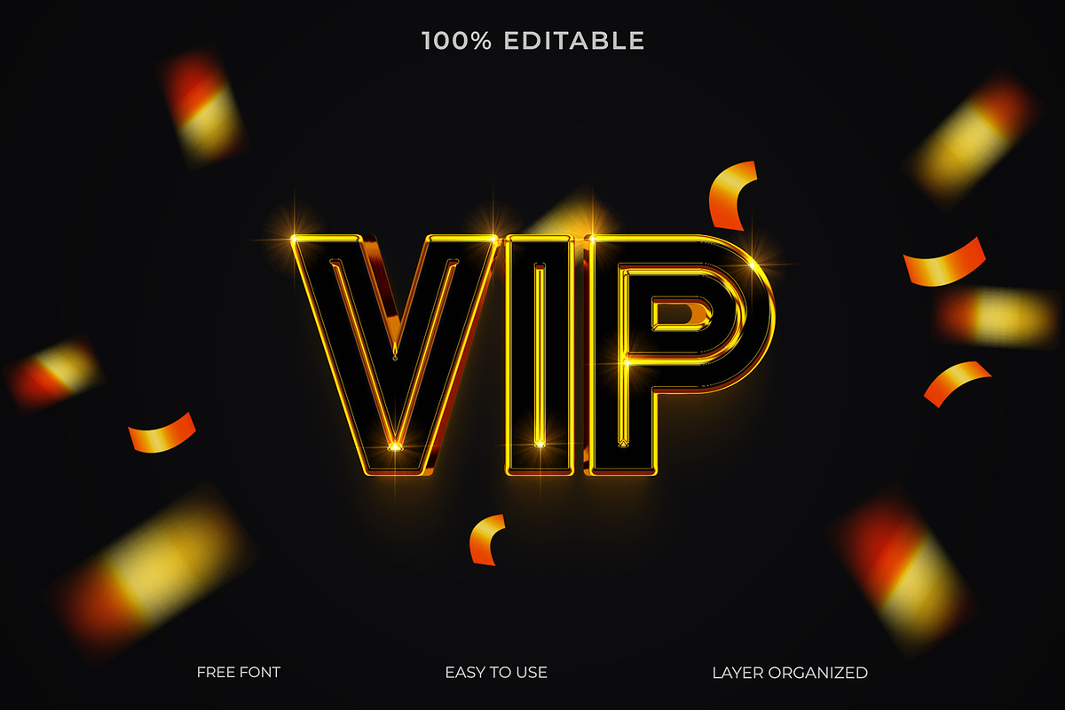 Luxury VIP 3D Text Style Effect, a Layer Style Add-On by Imamul001