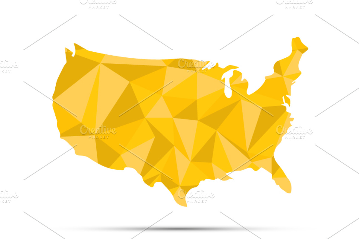 USA triangulated map, a Texture Illustration by BestPics