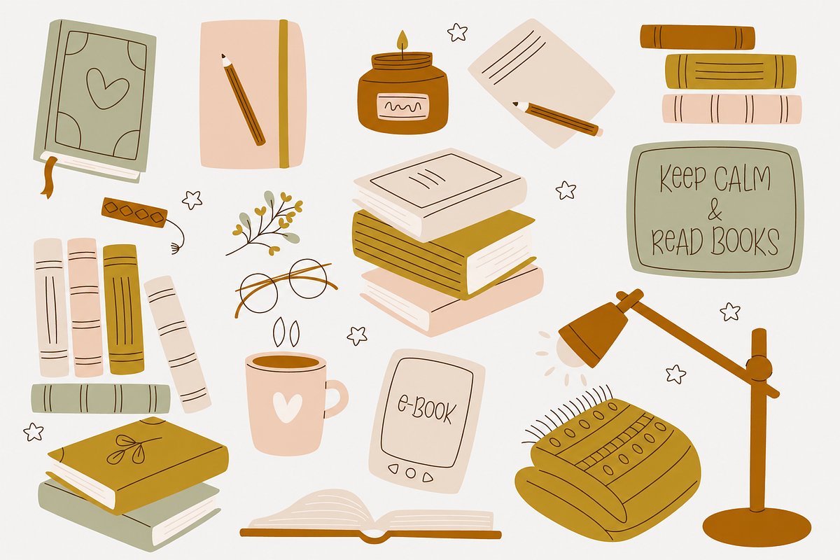 Books & Reading Illustrations, an Education Illustration by Anna Studio (Photo 11 of 12)