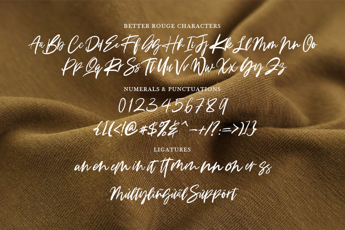 Better Rouge Brush, a Script Font by Fargun Studio (Photo 9 of 12)