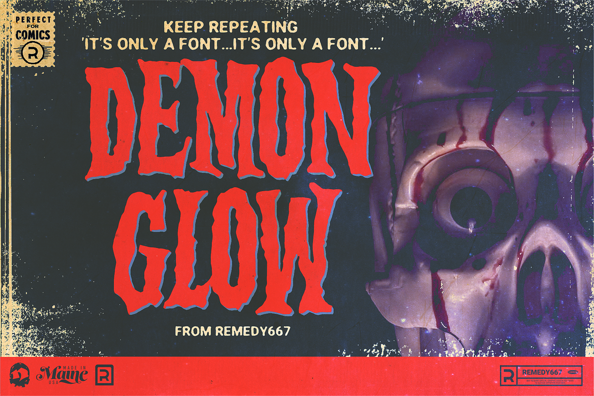 Demon Glow - Horror Font, a Font by Remedy667 (Photo 1 of 3)