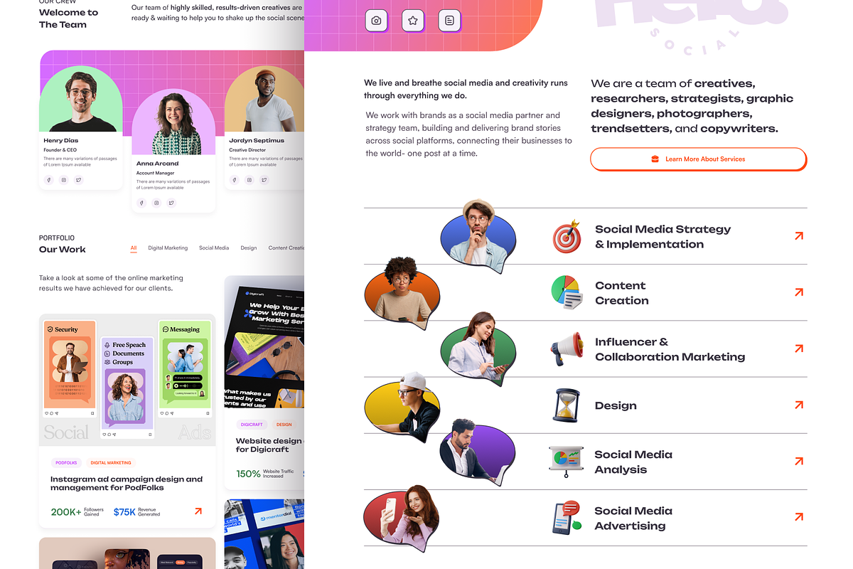 Marketing Agency Landing Page, a Landing Page Template by mumair (Photo 2 of 2)