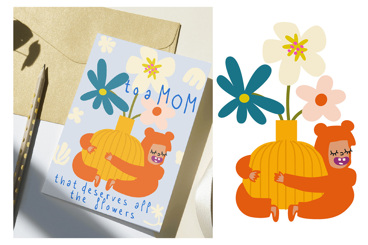 Mother's Day Collection, a Seasonal Illustration by Luamor (Photo 6 of 16)