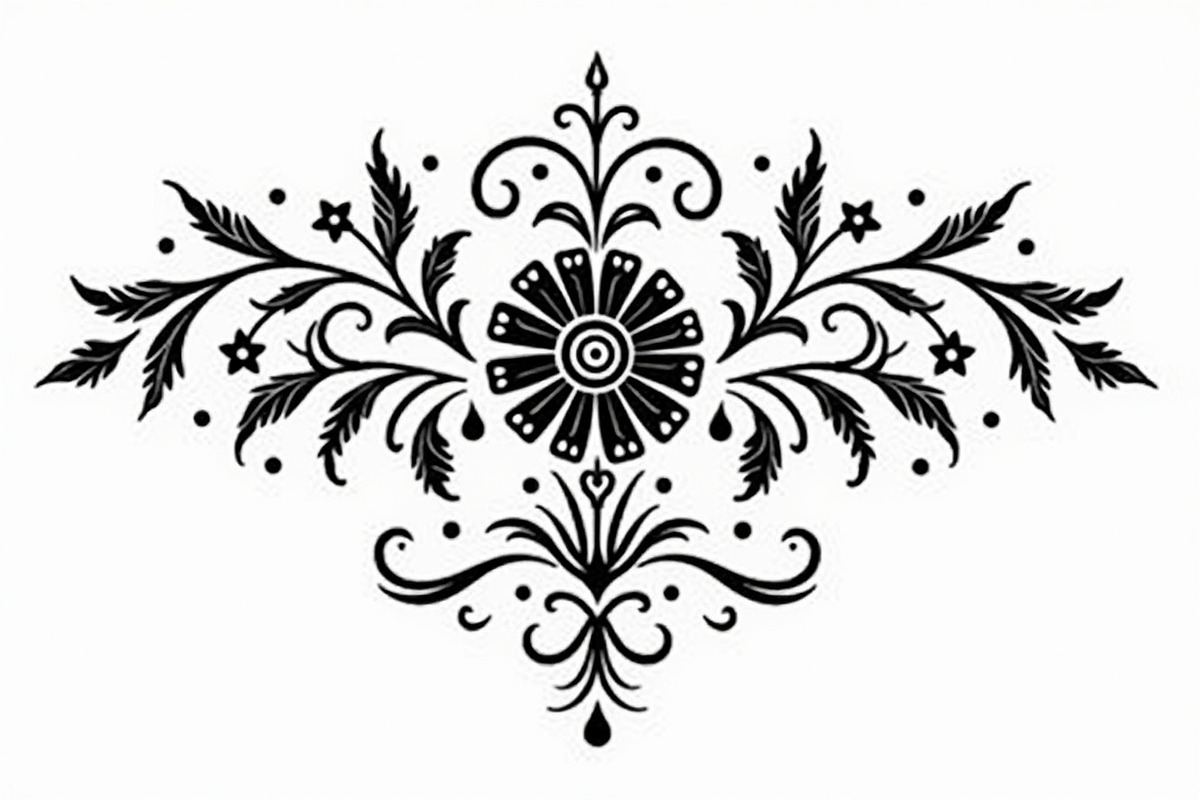 Black Mandala Art Pattern, an Illustration by musafir_fashion (Photo 4 of 9)