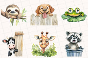 Funny Animals Peeking Clipart, an Illustration by OK Design (Thumbnail 3 of 5)