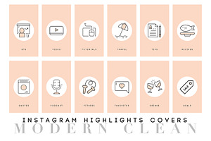 Modern Instagram Highlight Covers, a Graphic by The Social Esthete