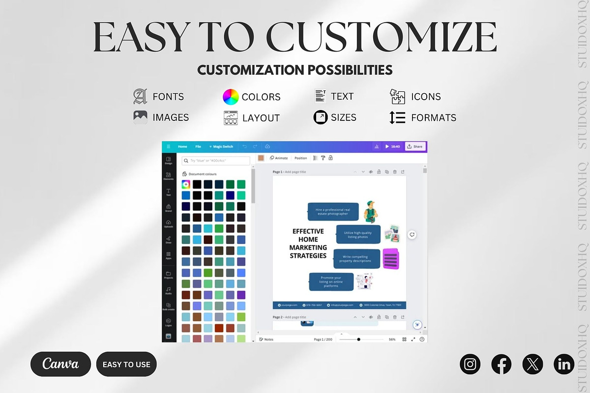 1500+ Real Estate Seller Tips Canva, a Social Media Template by Studioxhq (Photo 4 of 6)