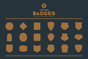Vintage Badges Vector Shapes, an Object Graphic by pawellpi (Thumbnail 2 of 6)