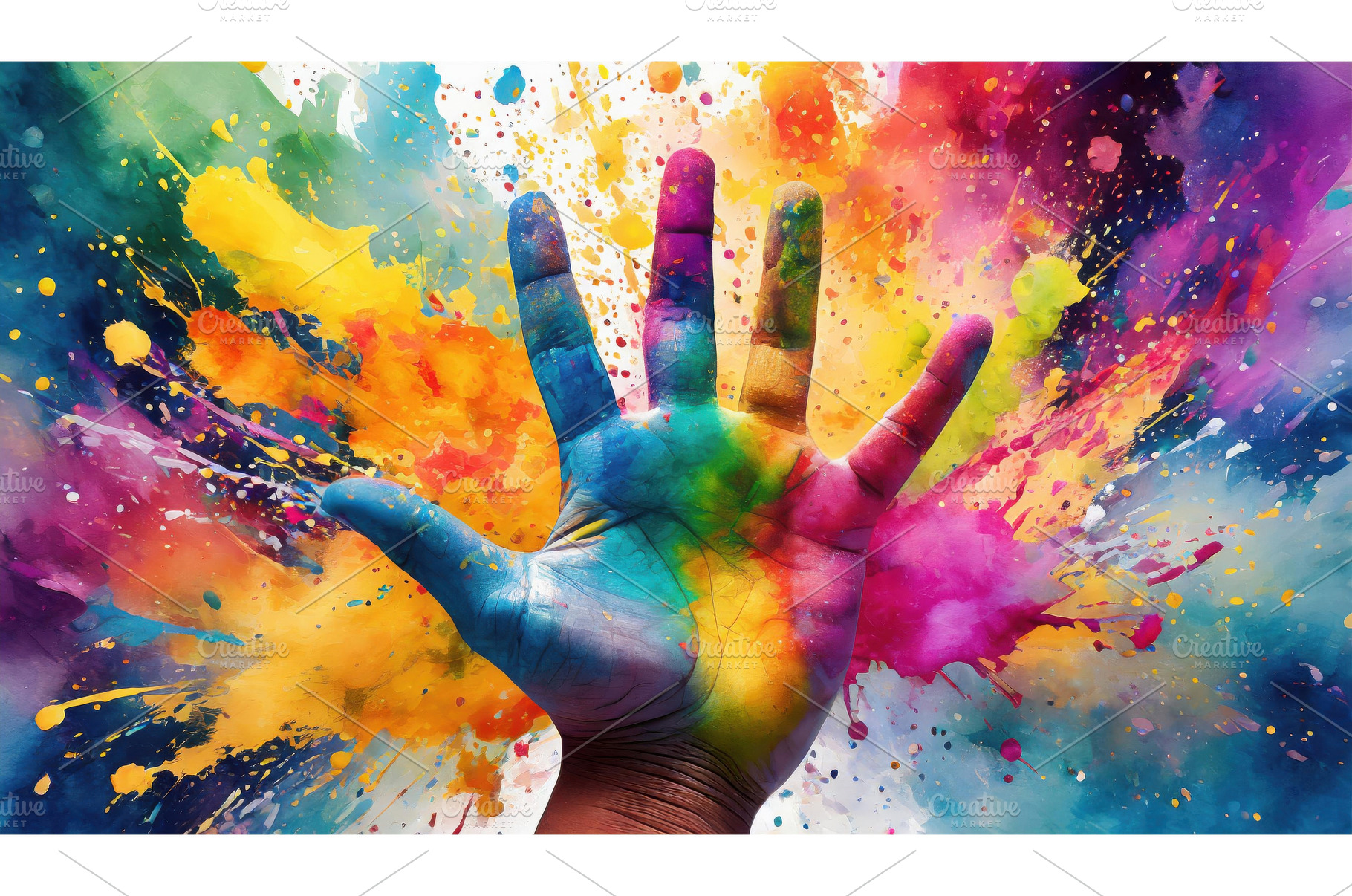 Close-up of a hand painted in, an Arts & Entertainment Photo by Igor Tichonow
