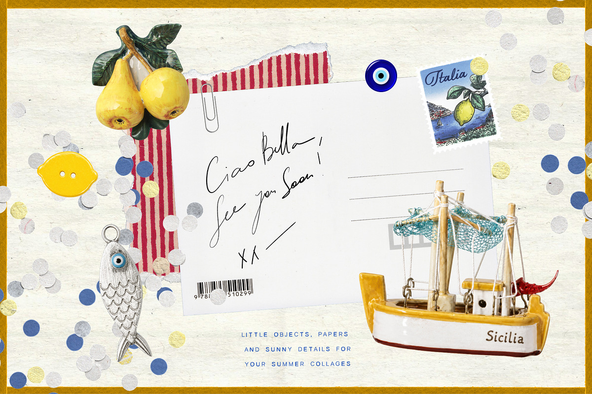 Italian Summer Collage Pack, an Object Graphic by lerinartstudio (Photo 3 of 10)