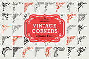 Vector Vintage Corners, Set #4, an Object Graphic by Digiselector Design Goods (Thumbnail 1 of 2)