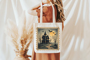 Halloween Postage Stamp Sublimation, an Illustration by Libby Wishes (Thumbnail 5 of 6)