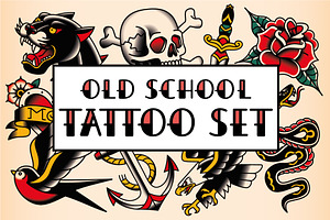Old School Tattoo Vector Pack, an Animal Illustration by Andres M Rodriguez