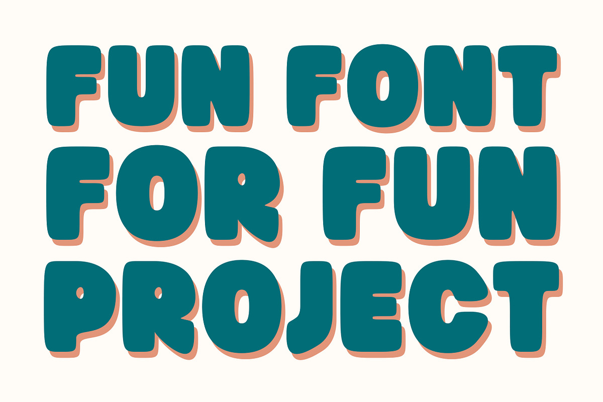 Bubble Gummy | Playful Display Font, a Sans Serif Font by Mahesans Co (Photo 3 of 10)