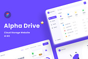Alpha Drive Cloud Storage Website UI, an UI Kit Template by Product Experience (Thumbnail 1 of 6)