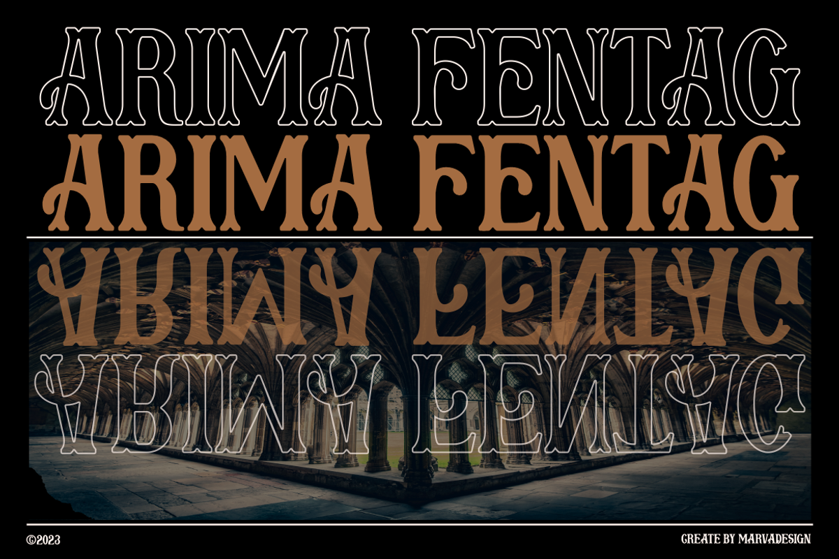 Arima Fentag - Old Decorative, a Blackletter Font by Marvadesign (Photo 5 of 7)