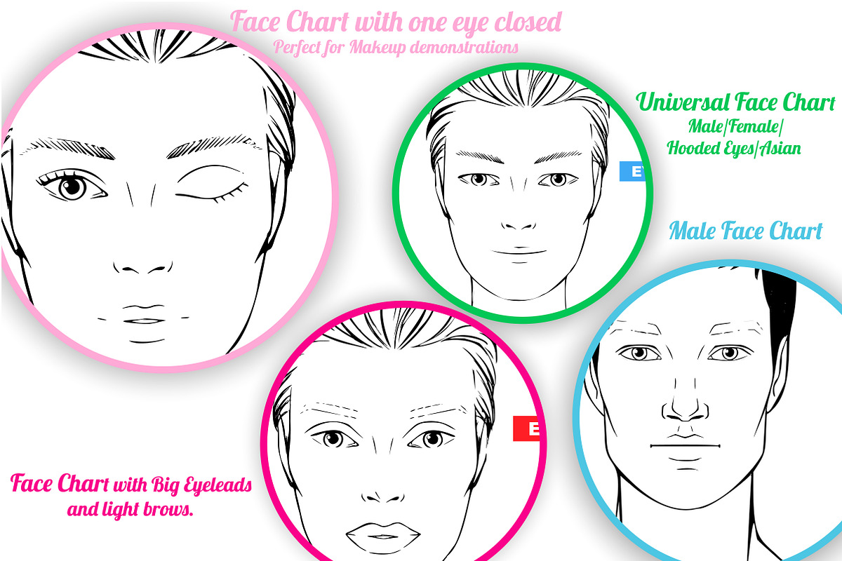 Face Chart Set, an Illustration by PicByKate (Photo 5 of 5)