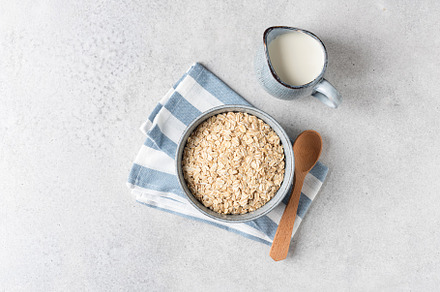 Oat flakes, rolled oats in bowl, a Food & Drink Photo by The baking man