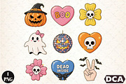 Retro Halloween PNG Sublimation, an Illustration by DreamCafeArt (Thumbnail 1 of 7)