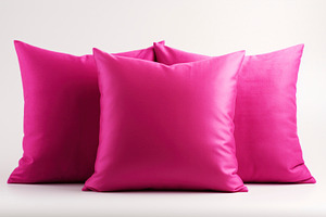 Soft colorful pillows in trendy Pink