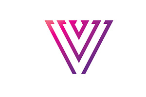 V Line Logo Design and template., a Branding & Logo Template by T.Vooka
