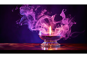 glass purple flame ai generated, a Nature Photo by pikepicture