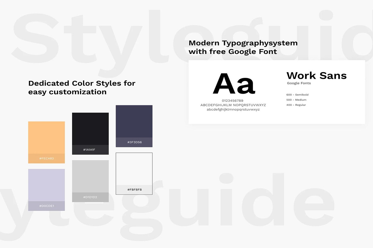 Werk UIKit 110 modern website layout, an UI Kit Template by Creative Perspective (Photo 2 of 10)