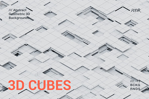 3D Cubes | Geometric Backgrounds, a Background Graphic by dvtchk