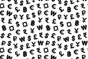 2 Seamless Patterns with Currencies, a Pattern Graphic by Absent A (Thumbnail 2 of 2)