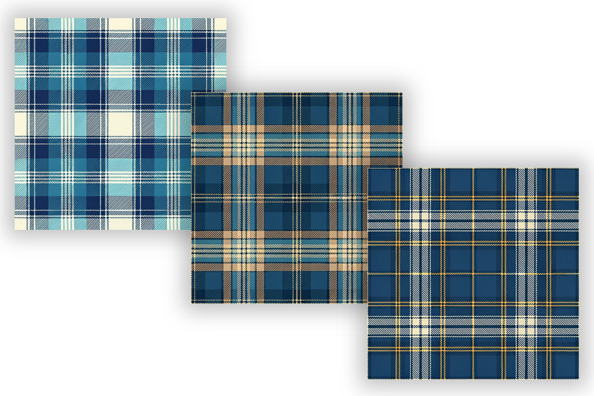 Blue Tartan Seamless Pattern, a Pattern Graphic by FloridPrintables (Photo 4 of 9)