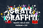 Skate Graffiti-Graffiti Display Font, a Handwritten Font by overlaytemplates (Thumbnail 1 of 5)