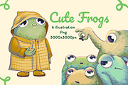 Cute Frogs, an Animal Illustration by kaplaniha (Thumbnail 1 of 5)