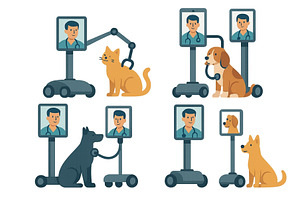 Virtual veterinary care offers new, a Healthcare Illustration by ZinetroN