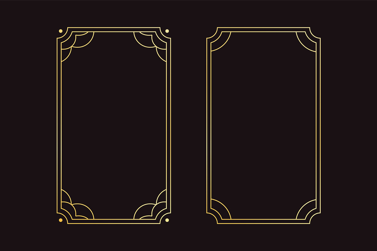 Golden line art frames set, a Background Graphic by Good Studio (Photo 3 of 5)