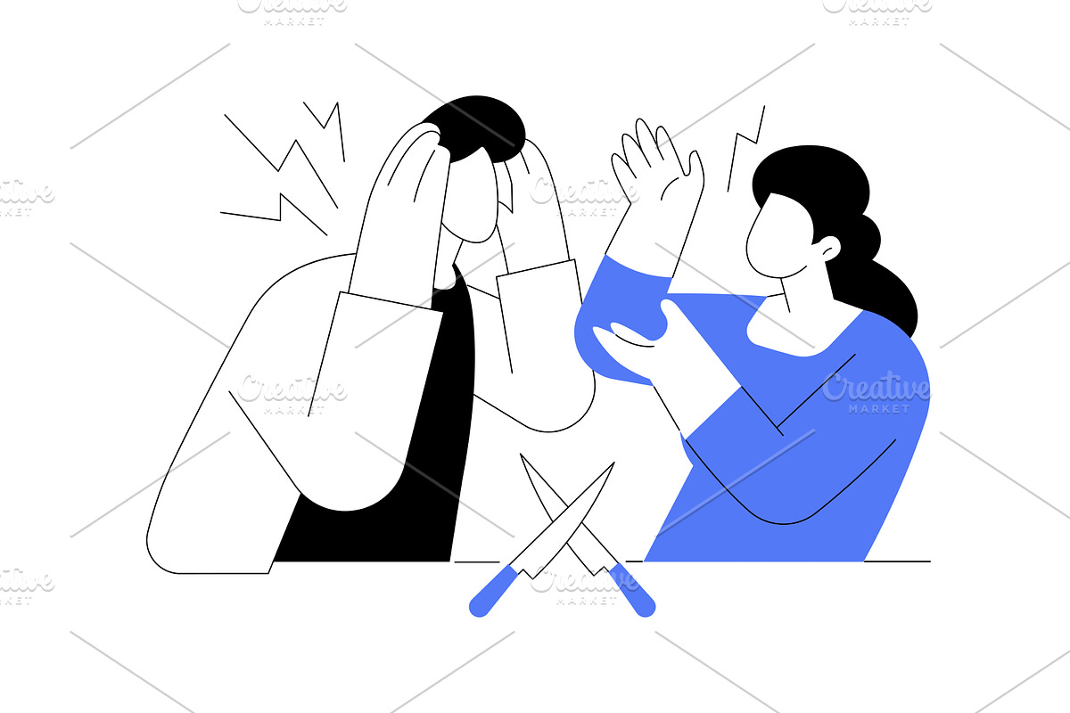 Fighting isolated cartoon vector, a Person Illustration by Visual Generation