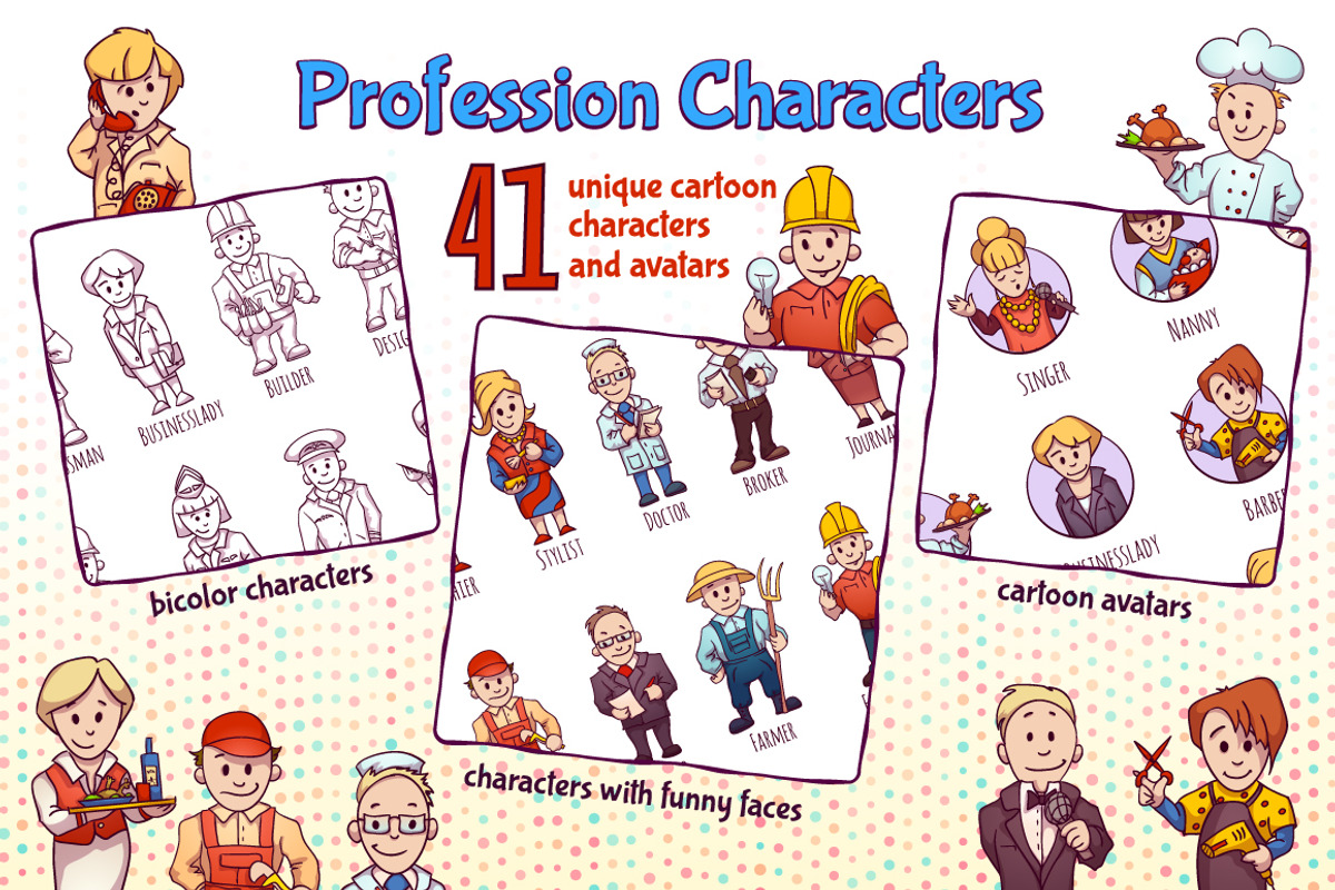 Profession Characters, a Work Illustration by Cattleya (Photo 1 of 4)