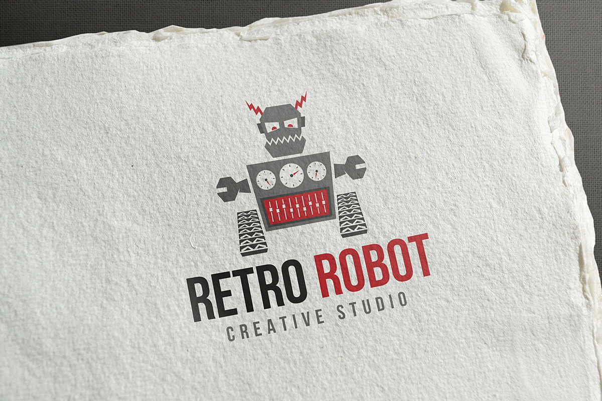Retro Robot Logo Template, a Branding & Logo Template by Creativenauts (Photo 4 of 4)
