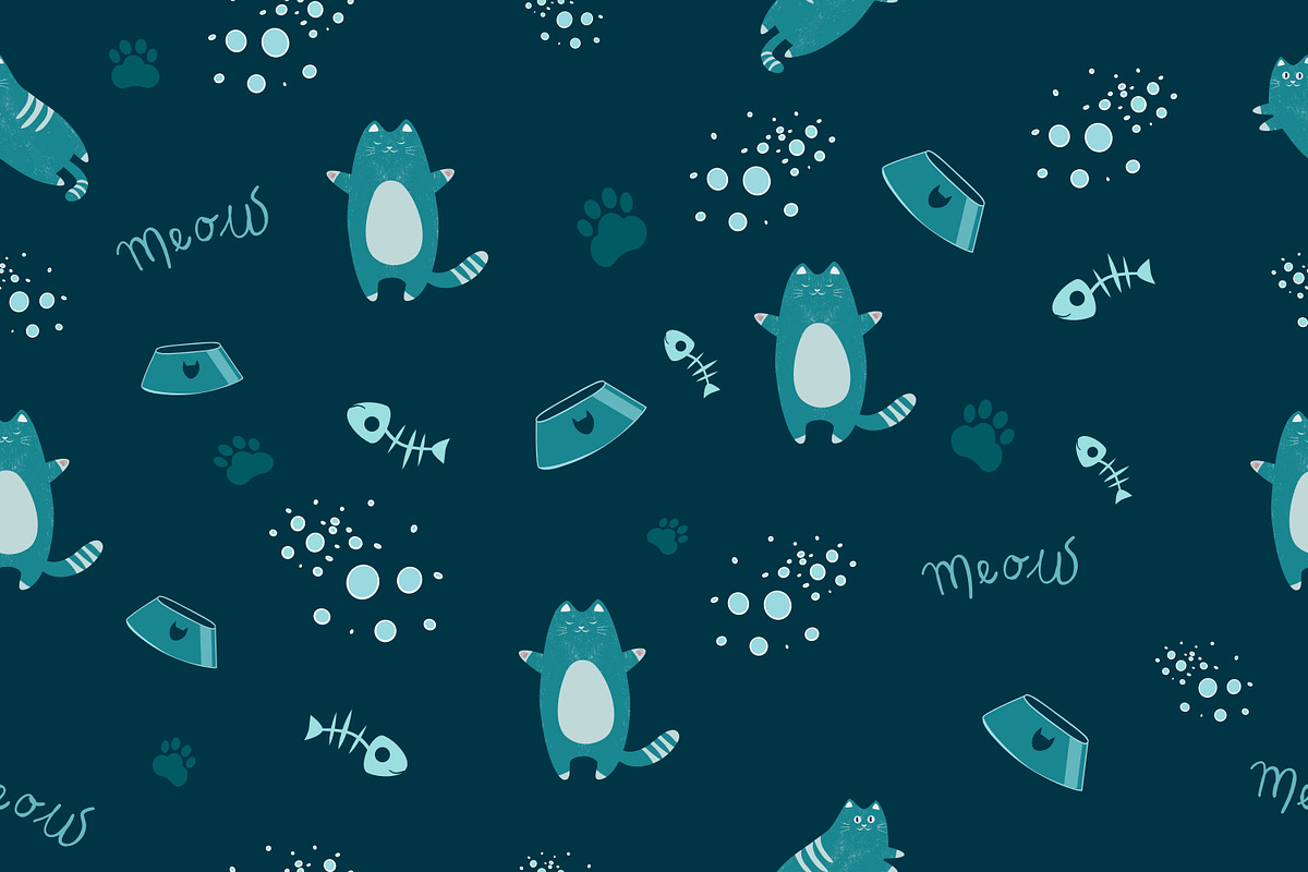 Hungry Cat illustration, a Pattern Graphic by OrcaJs (Photo 3 of 3)