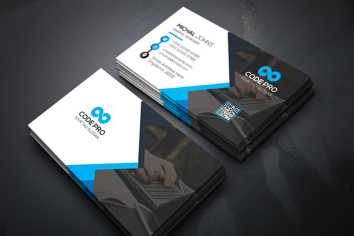 Business Cards 2 in 1, a Business Card Template by Genereux Art (Photo 9 of 9)