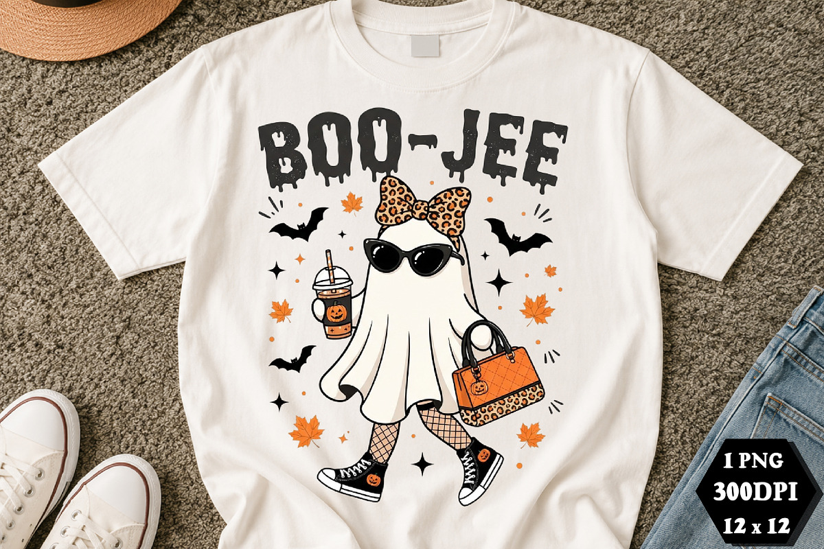 Cute Boo-Jee Fashion Ghost Halloween, an Object Illustration by DreamCafeArt (Photo 1 of 7)